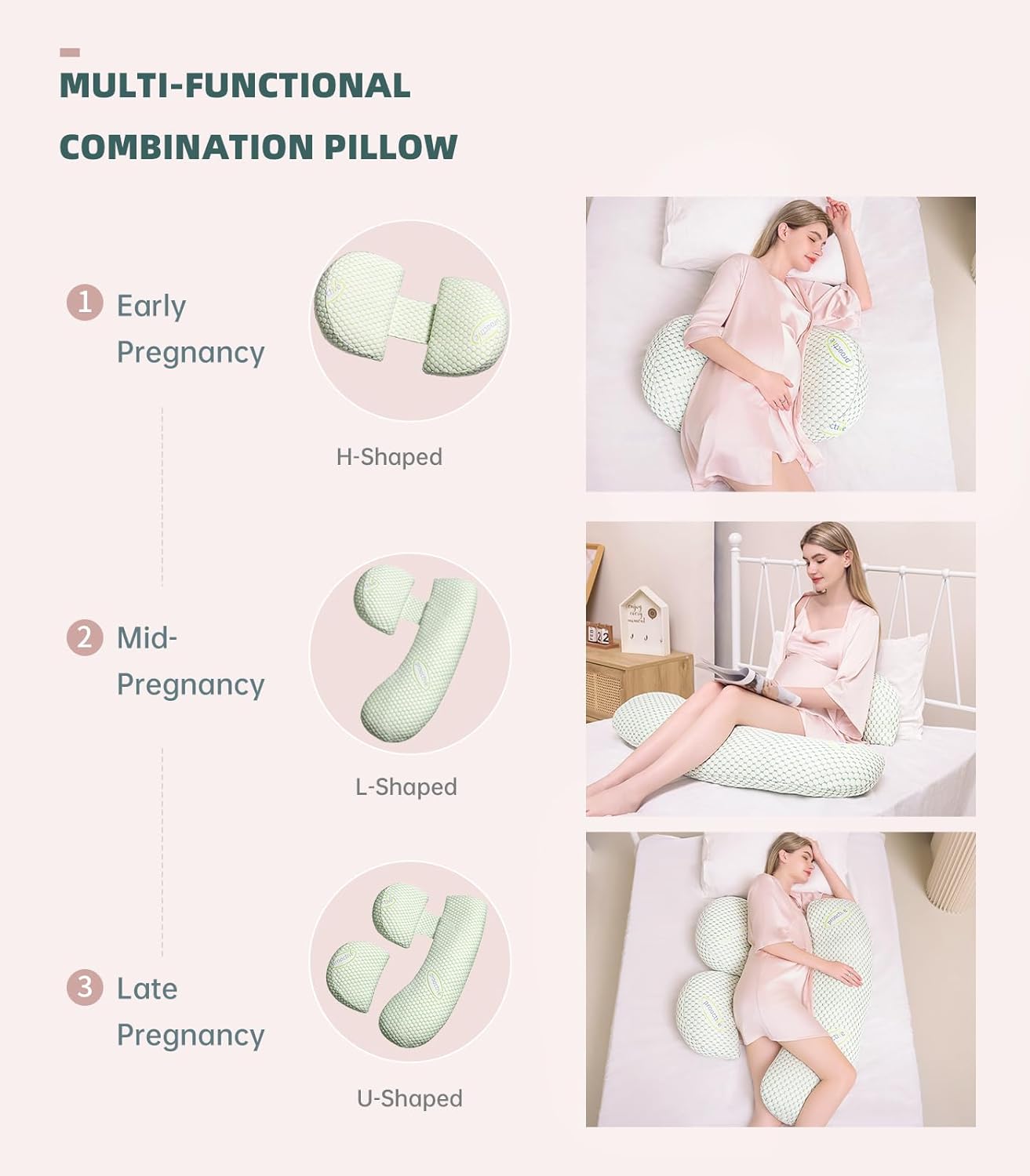 Pregnancy Pillow U-shaped Waist Pillows Maternity Pillow Cotton Sleeping Bedding Body Pillow Cushion Nursing Pillow for Pregnant